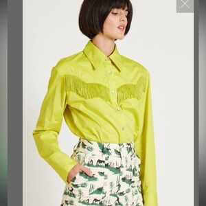 NWT Rachel Antonoff Loretta Western Shirt Small | Size: Small | Color: Green